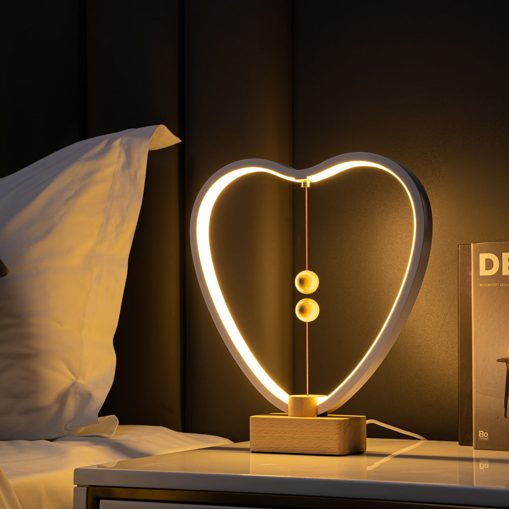 Heart Shaped Magnetic Table Lamp