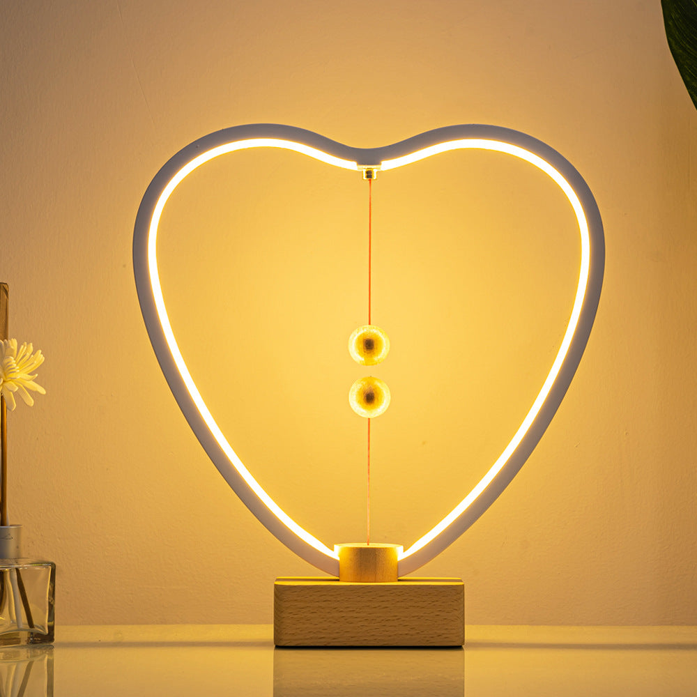 Heart Shaped Magnetic Table Lamp